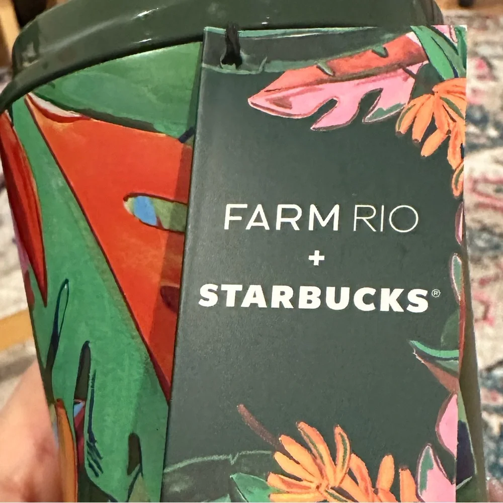 FARM RIO x STARBUCKS COLLAB LIMITED EDITION 16oz GREEN TROPICAL CUP